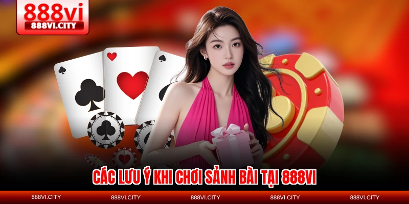 Các lưu ý khi chơi sảnh bài tại 888VI